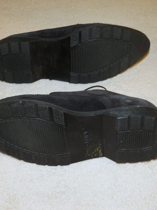 CELINE x Hedi Slimane FW19 Black Suede Creeper Lace-Up Shoes Size 9